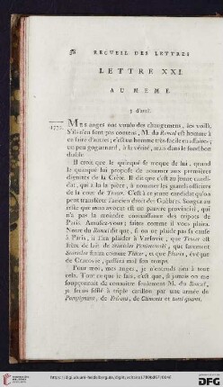 (Lettre XXI - XXX)