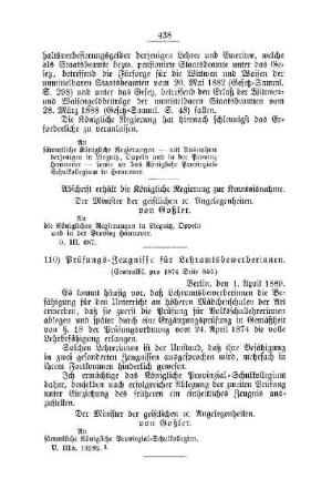 Prüfungs-Zeugnisse für Lehramtsbewerberinnen : [IV. Seminare, etc., Bildung der Lehrer und deren persönliche Verhältnisse]