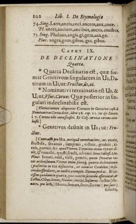 Caput IX. De Declinatione Quarta.