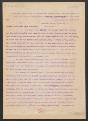 Brief an Eugen d' Albert : 27.08.1917