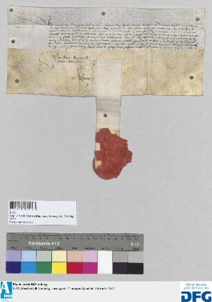 Herzog Philipp von Burgund bestätigt der Stadt Nürnberg den Empfang eines jährlich zu leistenden Jus und garantiert als Entgelt den Fortbestand der alten Handelsprivilegien.