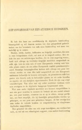 Het inwendige van een Atjehschen huisgezin
