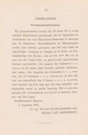 Leger-Order