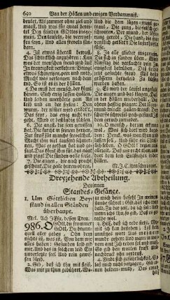 Dreyzehende Abtheilung. Standes-Gesänge.