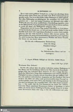 August Wilhelm von Schlegel an Christian Gottlob Heyne, Jena, 20.09.1797