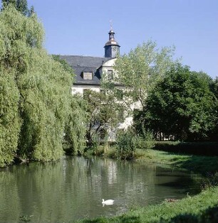 Saalfeld. Schloß. Teilansicht mit Uhrenturm
