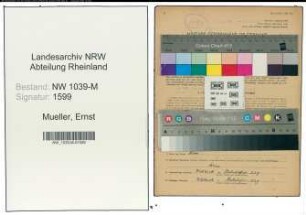 Entnazifizierung Ernst Mueller , geb. 17.02.1870 ()