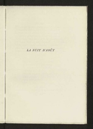 La Nuit d'Août