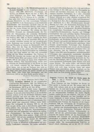 73-74 [Rezension] Kirchliches Jahrbuch für die evangelischen Landeskirchen Deutschlands ; 56.1929