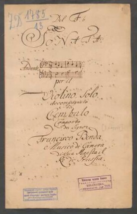 Sonaten; vl, b; f-Moll; L 3.73