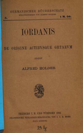 Iordanis de origine actibusque Getarum