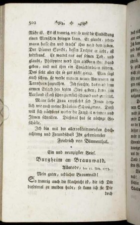 Ein und neunzigster Brief. - Fünf und neunzigster Brief.