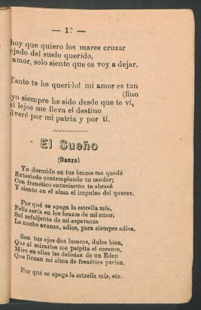 El sueño : (Danza)