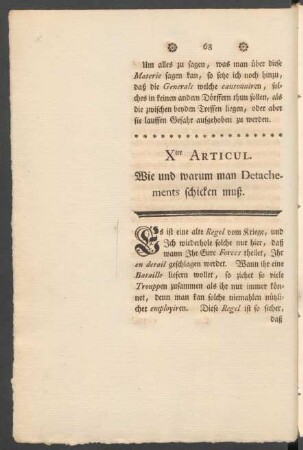 Xter Articul. Wie und warum man Detachements schicken muss