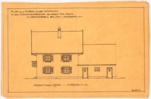 Ausbau des Wirtschaftsgebäudes, Greifenberg: Ostansicht 1:100
