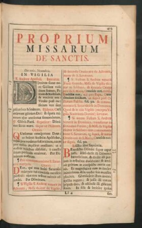 Proprium Missarum De Sanctis.