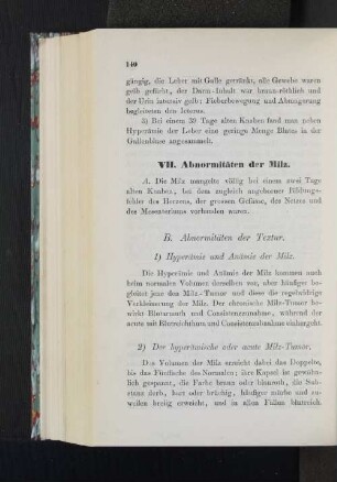 VII. Abnormitäten der Milz.