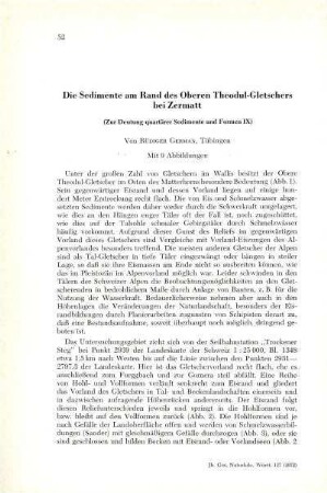 Die Sedimente am Rand des Oberen Theodul-Gletschers bei Zermatt. (Zur Deutung quartärer Sedimente und Formen IX)