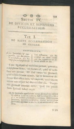 Sectio IV. De Officiis Et Beneficiis Ecclesiasticis