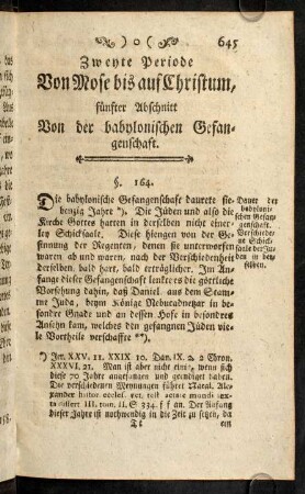 645-824, Fünfter Abschnitt. Von der babylonischen Gefangenschaft