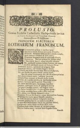 Prolusio.