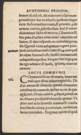 VII. Locus Communis.
