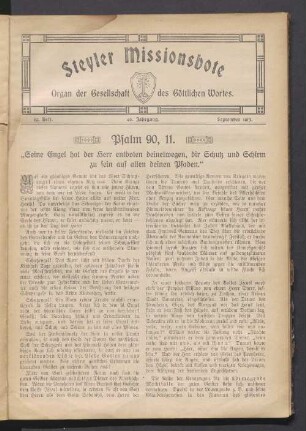 12. Heft. 40. Jahrgang. September 1913