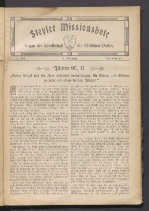 12. Heft. 40. Jahrgang. September 1913