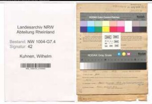 Entnazifizierung Wilhelm Kuhnen , geb. 16.06.1901 (Schlosser)