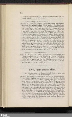 XVIII. Ohrenkrankheiten
