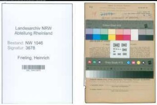 Entnazifizierung Heinrich Frieling , geb. 09.01.1894 (Studienrat)