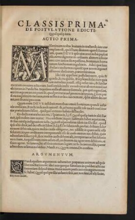 Classis Prima. De Postulatione Edicti.