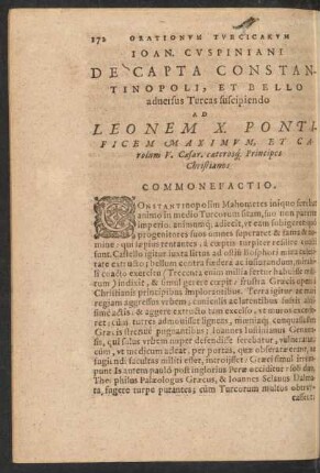 Joan. Cuspiniani ... Ad Leonem X. pontificem Maximum ...