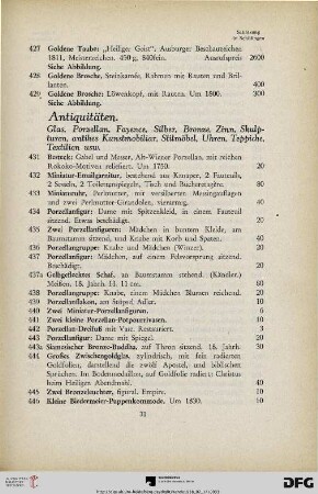 Antiquitäten (Nr. 431-575)