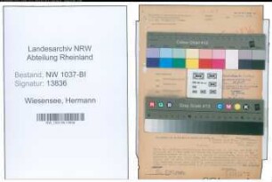Entnazifizierung Hermann Wiesensee , geb. 13.06.1906 (Krim.Beamter)