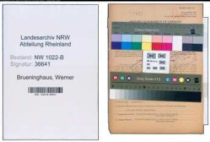 Entnazifizierung Werner Brueninghaus , geb. 30.09.1904 (Fabrikant)
