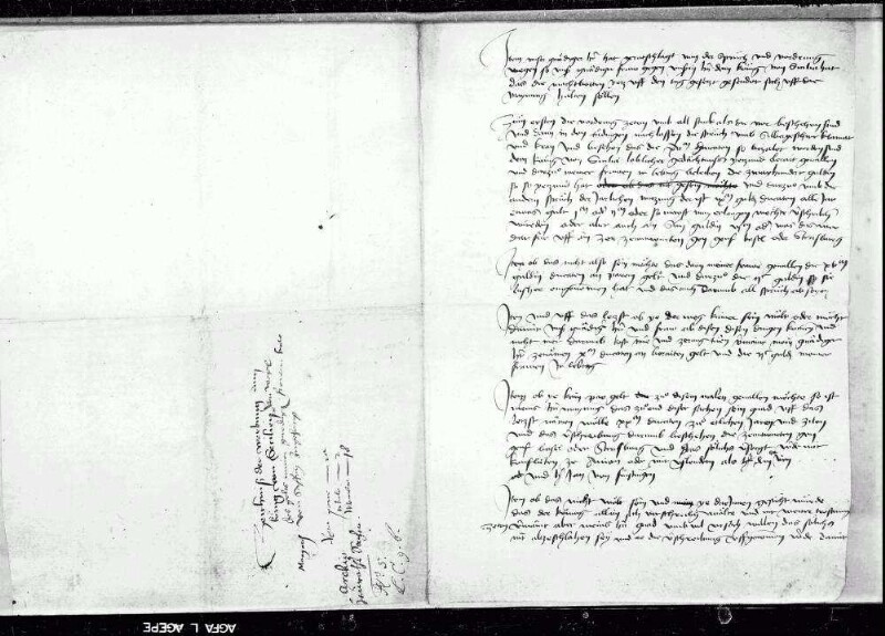 König Renatus von Sizilien vergleicht sich mit dem Gesandten der Gräfin Margarete und des Grafen Ulrich V. über die Ansprüche der Gräfin.