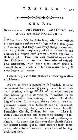 CHAP. IV.: Concerning property, agriculture, arts and manufactures...