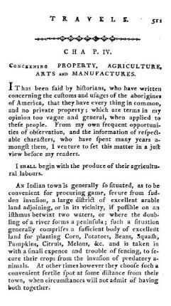CHAP. IV.: Concerning property, agriculture, arts and manufactures...
