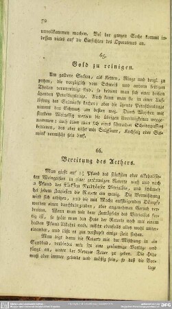 66. Bereitung des Aethers