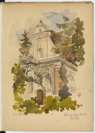 Georgskapelle, Königsberg/Neumark: Perspektivische Ansicht (aus: Skizzen- und Fotoalbum 12)