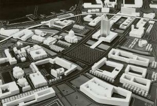 Stadtzentrum; "Architektonische Hauptgestaltung 1:1000 Stadtbauamt Berlin", Mitte: Straße "Unter den Linden"