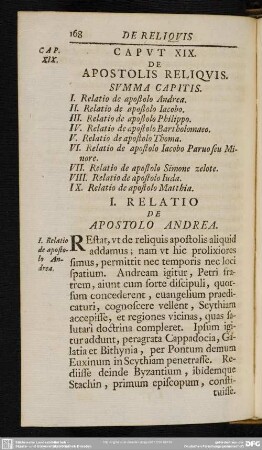 Caput XIX. De Apostolis Reliquis