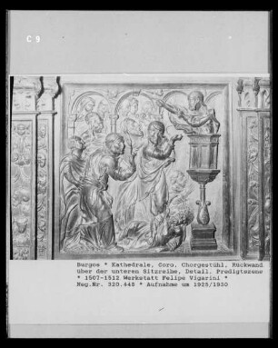 Relief: Predigtszene