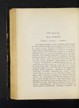 XV. Kapitel. Rote Farbstoffe.