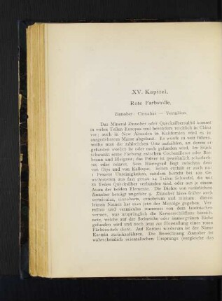 XV. Kapitel. Rote Farbstoffe.