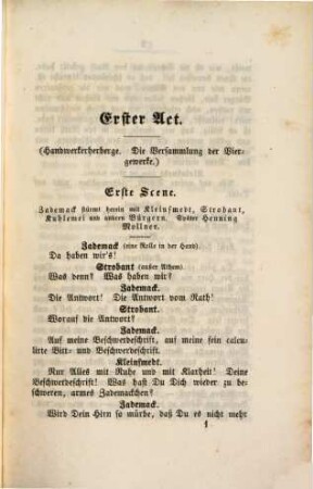 Johannes Rathenow : Ein Bürgermeister v. Berlin. Histor. Trauerspiel in 5 Acten. [Umschlagt.]