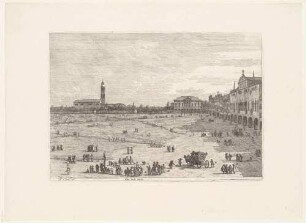 Prà della Valle (Der Prato della Valle in Padua, rechte Hälfte), aus der Folge "Vedute altre prese da i luoghi altre ideate da Antonio Canal"
