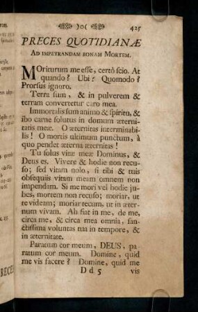 425-432, Preces Quotidianae