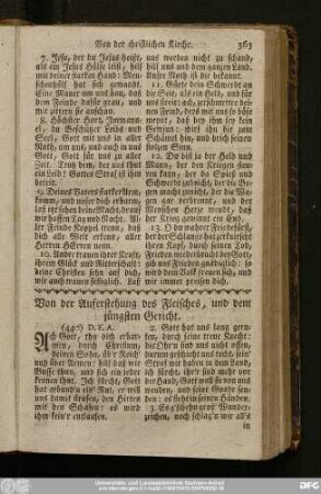 Von der Auferstehung des Fleisches, und dem jüngsten Gericht.